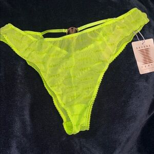 Savage X Fenty Bright Lime Lace Panty
